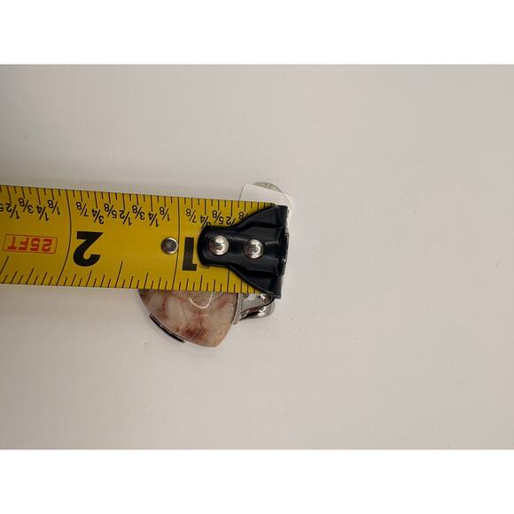 Sterling Silver Crazy Lace Agate Pendant 1.5" 13.1g - Picture 8 of 10